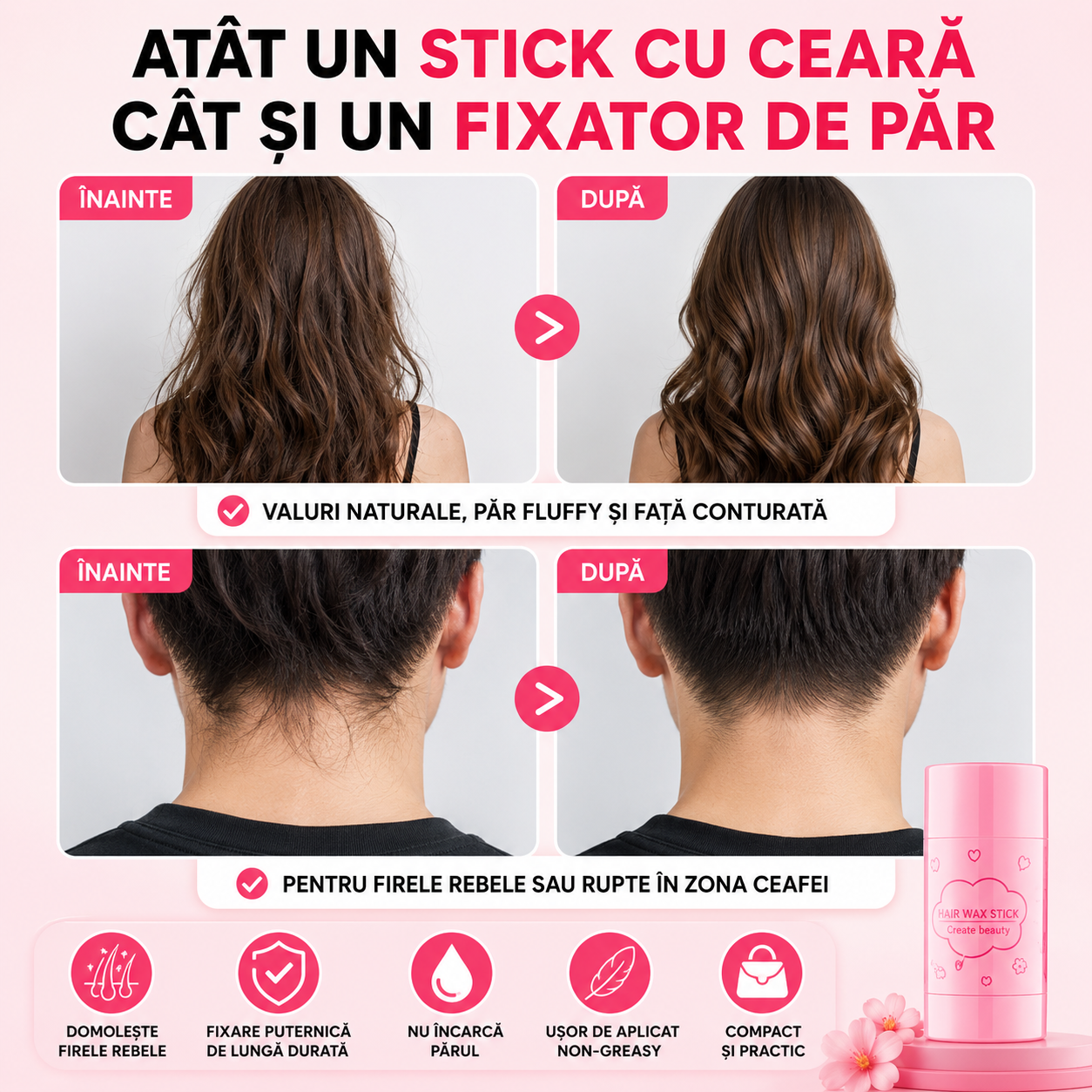 Stick Anti-Fire Rebele – Păr Neted în 10 Secunde